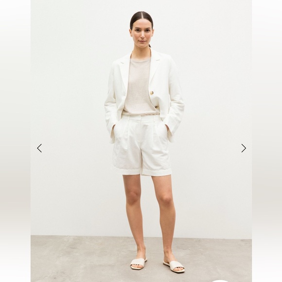 Iris V Arnim White Linen Viscose Shorts Size 36 $495 - Picture 7 of 8